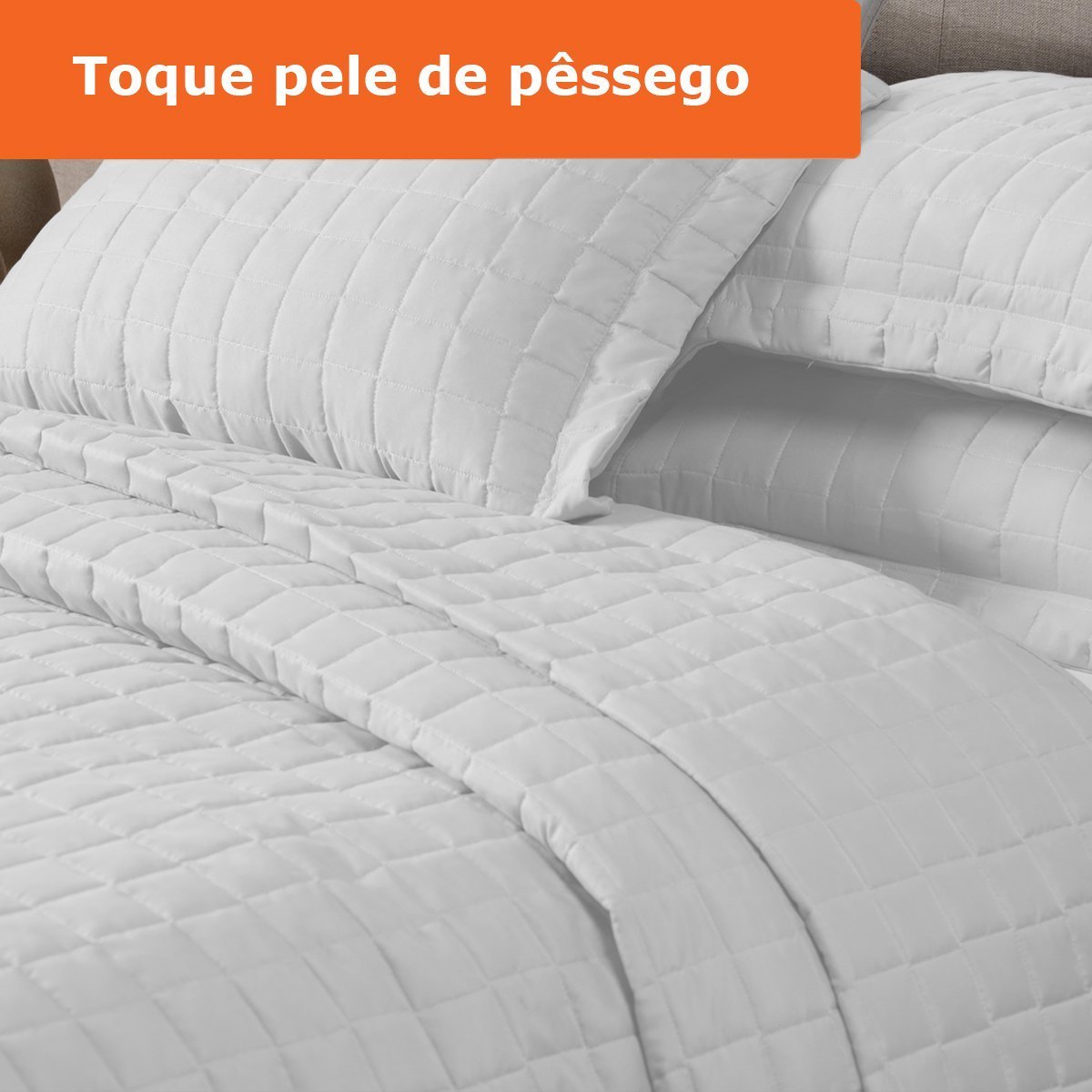 Kit Cobre Leito Elegance 3pçs Casal Queen Casen Cor:Branco - 5