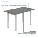 Ver imagem 5 de Conjunto Sala de Jantar Mesa com 6 Cadeiras Tampo de Granito e Aço Fernanda Branco/Preto Floral