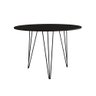 Mesa de Jantar Redonda 90cm Preta Clips 3 Pés Ferro Preto - 3