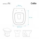 Ver imagem 5 de Tampa de Vaso Almofadada Fit Branco para Bacia Celite 6lpf