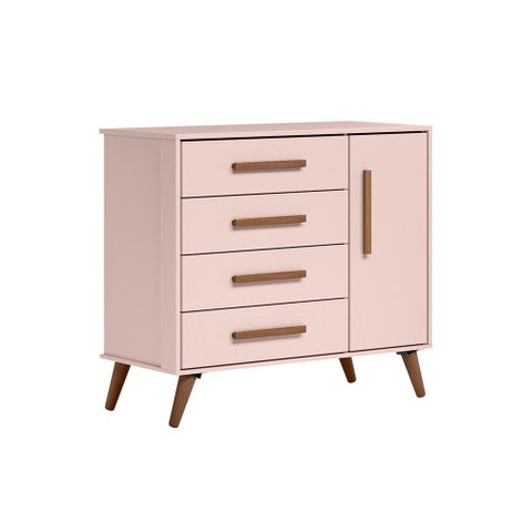 Cômoda Q Encanto Sapateira 1 Porta e 4 Gavetas Retro Mdp Qmovi