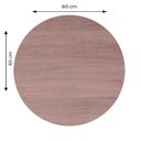 Ver imagem 2 de Mesa Zeta 77,50 cm (Altura) com Tampo em MDP Redonda 60 cm Imbuia