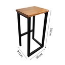 Ver imagem 6 de Conjunto Bistrô Premium Mesa de Apoio 120cm com 2 Banquetas Industriais Base em Ferro Preto
