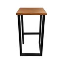 Ver imagem 4 de Conjunto Bistrô Premium Mesa de Apoio 120cm com 2 Banquetas Industriais Base em Ferro Preto