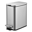 Ver imagem 1 de Lixeira para Banheiro e Cozinha Inox Retangular Frame 5 Litros - Brinox