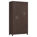 Ver imagem 2 de Guarda Roupa Solteiro Lótus com Multiuso Golden com Cômoda Montevidéu Café - Demóbile