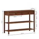 Ver imagem 3 de Aparador Decorativo Hall Entrada 2 Gav Madeira Castanho Apoana Idimex