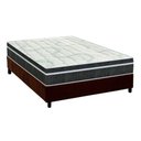 Ver imagem 1 de Cama Box Casal: Colchão Molas Orthoflex Bonnel Venezia + Base CRC Suede Marrom(138x188)