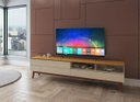 Ver imagem 2 de Rack para TV Wall 1.8 Off White com Nature - MoveisAqui
