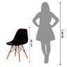 Cadeira Charles Eames Eiffel - Preto Preto - 8