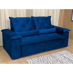 Sofá Retrátil Reclinável Confortável Várias Cores e Tamanhos Cor:azul;tamanho:2,30 - 5