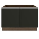 Ver imagem 5 de Balcão de Pia Glamy 2 Portas Rustic e Preto Madesa