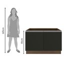 Ver mais imagens de Balcão de Pia Glamy 2 Portas Rustic e Preto Madesa