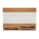 Ver imagem 1 de Painel Suspenso para Tv de até 65" 220 Cm 2 Nichos Off White Freijó Dalla Costa
