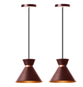 Ver imagem 1 de Kit 2 Lustres Pendentes Interno Mesa Jantar Balcão Dubai Cor: Marrom