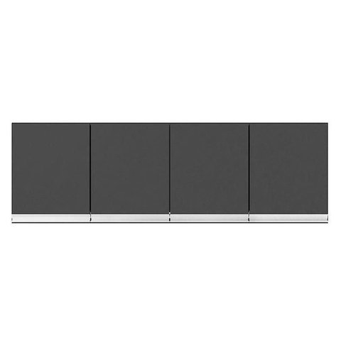 Armário Aéreo para Cozinha Andréia 4 Portas 150 Cm Cinza Fosco - Ajl