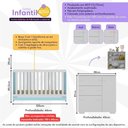 Ver imagem 6 de Quarto Infantil com Berço 3 em 1 e Cômoda Algodão Doce Multimóveis Mp4249 Branco/azul