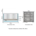 Ver imagem 2 de Quarto Infantil com Berço 3 em 1 e Cômoda Algodão Doce Multimóveis Mp4249 Branco/azul