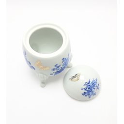 Conjunto Páscoa - Flores Azul e Borboletas Cerâmica Maria Sofia - 4