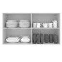 Ver imagem 3 de Armário Aéreo Madesa Glamy 120 cm 2 Portas Branco Cor:Branco