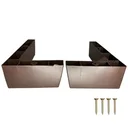 Ver imagem 1 de Pes de Sofa Tipo Cantoneira Marrom Kit 08 Pes com Parafusos