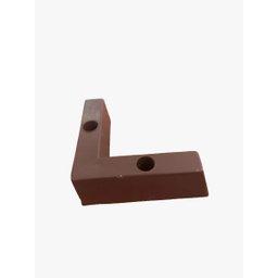 Pes de Sofa Tipo Cantoneira Marrom Kit 08 Pes com Parafusos - 1