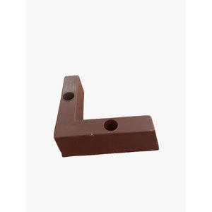 Pes de Sofa Tipo Cantoneira Marrom Kit 08 Pes com Parafusos