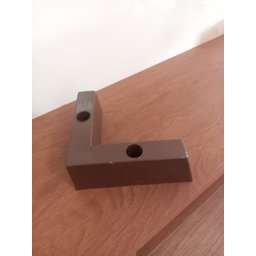 Pes de Sofa Tipo Cantoneira Marrom Kit 08 Pes com Parafusos - 9
