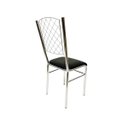 Ver imagem 5 de Cadeira de Cozinha com Reforço Cromada Encosto Grade Assento Preto - Poltronas do Sul