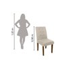 Conjunto de Mesa Sala de Jantar Dubai 1,60m com 6 Cadeiras Off White/Bege/Carvalho Dobuê - 14