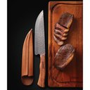 Ver imagem 3 de Faca para Carne Tramontina Nômade Aço Inox Cabo Madeira com Bainha de Couro 8\"