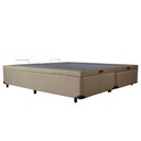 Ver imagem 2 de Cama Box Bau Casal Bipartido Suede (1.38x1.88):cafecomleite