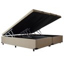 Ver imagem 1 de Cama Box Bau Casal Bipartido Suede (1.38x1.88):cafecomleite