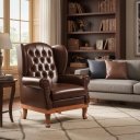 Ver imagem 2 de Poltrona Berger Chest Aurora Courano Marrom Café