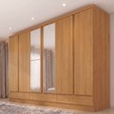 Ver imagem 1 de Guarda-Roupa Casal 6 Portas 100% MDF Imperial Marrom/Cinamomo