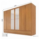 Ver imagem 4 de Guarda-Roupa Casal 6 Portas 100% MDF Imperial Marrom/Cinamomo