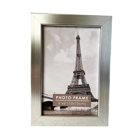 Porta Retrato 10x15 Prata Mdf/pvc Square