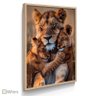 Quadro Decorativo Leoa e Filhotes - 1