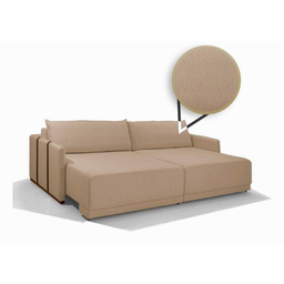Sofá Cama 3 Lugares Retrátil Espinélio Linho 244 Cm Redenobre:bege - 3