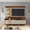 Rack Bancada Columbus Com Painel Discovery Para TV Até 65 Pol. Havana/Off White - Caemmun - 2