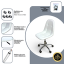 Ver imagem 4 de Kit 2 Cadeira para Escritório Estofada com Base Giratória Botonê Branco
