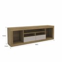 Ver imagem 3 de Rack para TV até 65 Polegadas 180cm 2 Gavetas Panamá Marrom Mel/Arenas