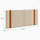 Ver imagem 5 de Cabeceira Painel Suspensa Linho para Cama Box Casal 140 cm com Fixação na Parede