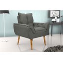 Ver imagem 3 de Kit 2 Poltronas Decorativa Opala Suede Cinza