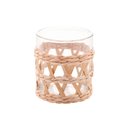 Ver imagem 1 de Jogo de Copos Baixos em Vidro com Sisal com 4 Peças 320ml Wolff