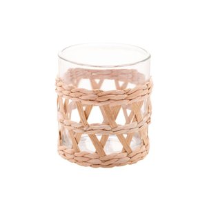 Jogo de Copos Baixos em Vidro com Sisal com 4 Peças 320ml Wolff