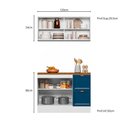 Ver imagem 3 de Cozinha Modulada 2 Peças Aéreo e Balcão de 120cm com Tampo Olivia Poliman