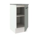 Ver imagem 5 de Balcão Armário de Cozinha 40 cm 1 Porta Branco/Cinza Agata Madesa