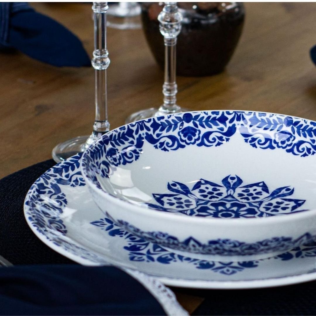 Aparelho de Jantar Chá 30pç Coup Indian Porcelana Oxford - 3