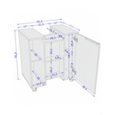 Ver mais imagens de Gabinete de Coluna Banheiro e Lavabo com Rodinhas Lux Branco